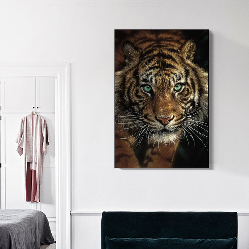 Affiche de peinture sur toile d'animal de tigre sauvage africain