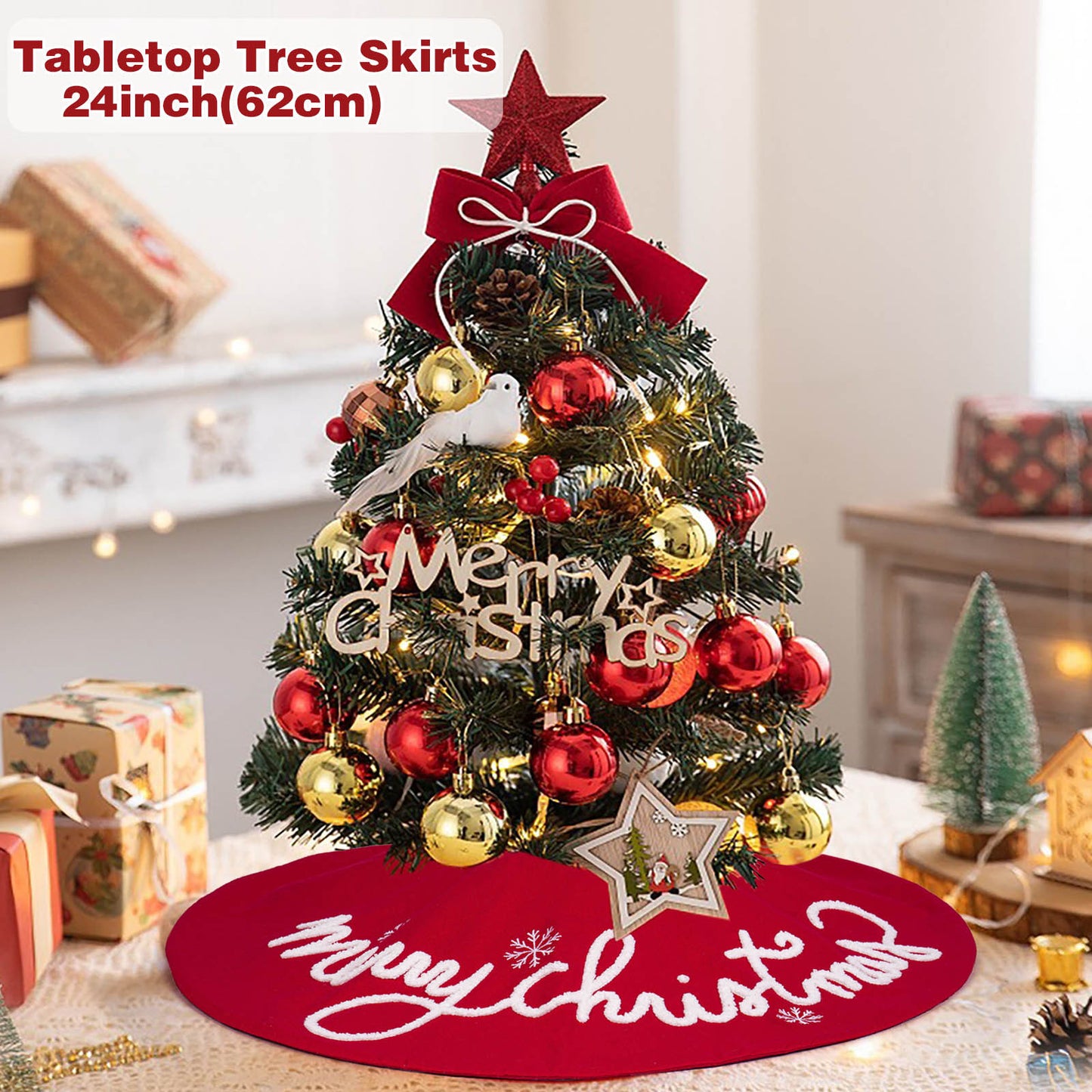 Christmas Letter Christmas-tree Skirt Holiday Atmosphere Decoration Supplies