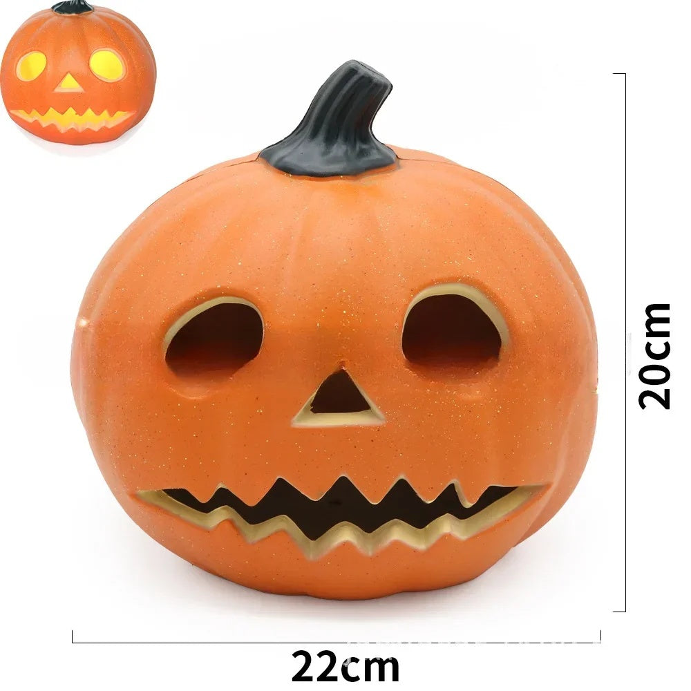 Lampe LED en forme de citrouille, lanterne décorative, visage fantôme, lumière citrouille, thème d'Halloween, fête, maison, intérieur, extérieur, cour, jardin, décoration 