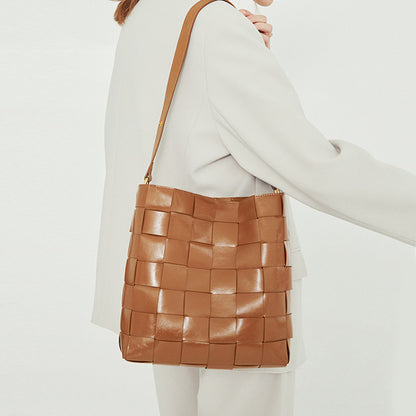 Bolso tipo cubo tejido nuevo a la moda para mujer