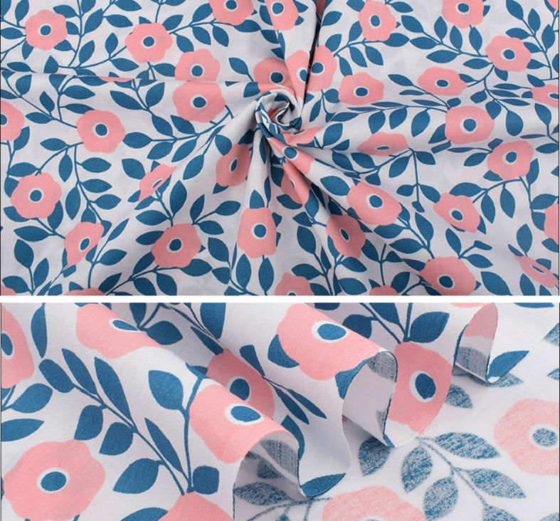 Cotton Twill Printed Cloth DIY Handmade Patchwork Floral Cloth Cotton Bedding Fabric