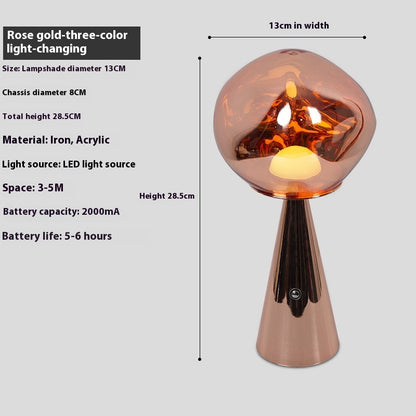 Volcanic Lava Mini Table Lamp Bedroom Bedside Lamp Ambience Light