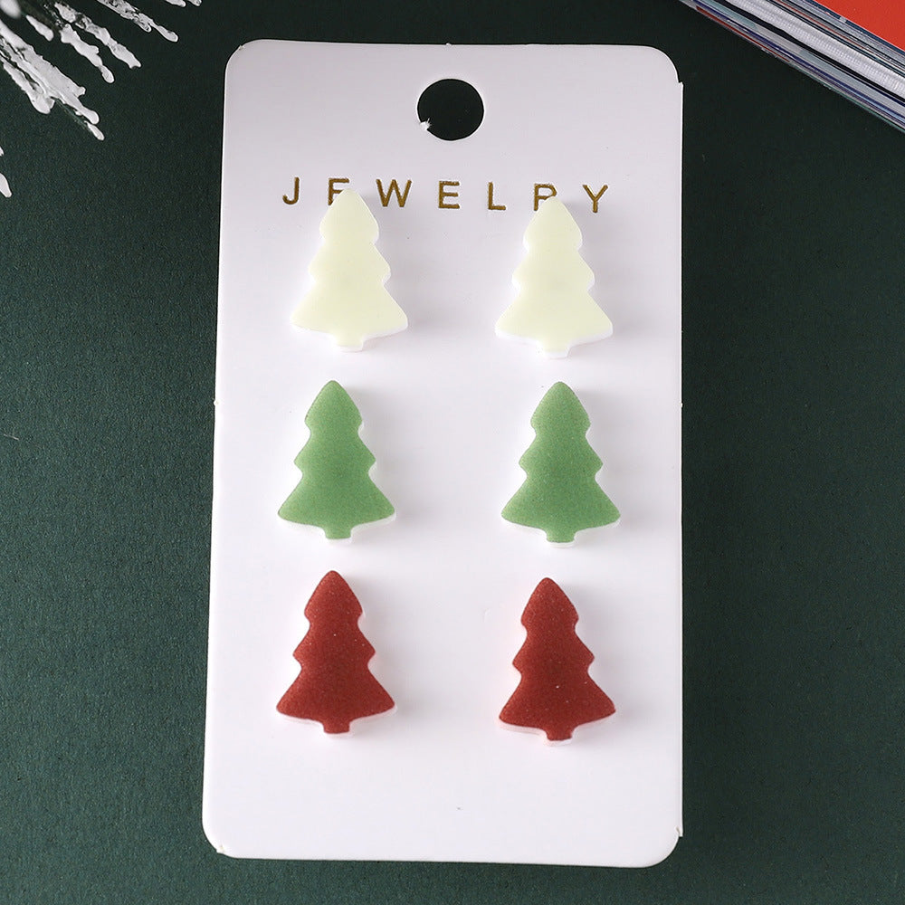 Boucles d'oreilles en acrylique pour sapin de Noël