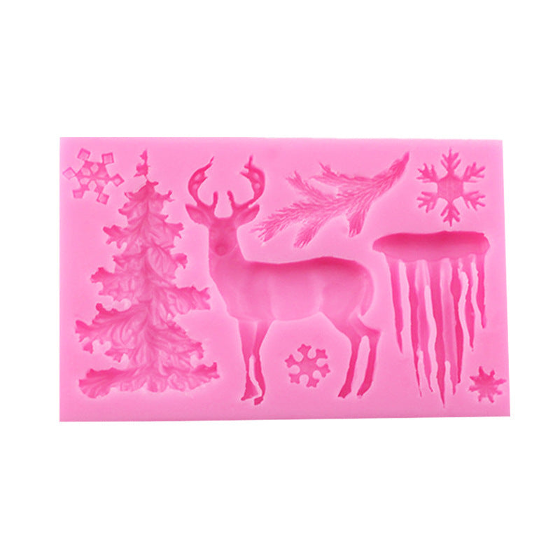 Christmas Snowflake Christmas Tree Elk Icicle Liquid Silicone Mold