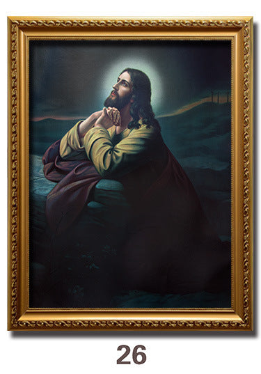 Portrait de Jésus Emmanuel Seigneur Peinture décorative chrétienne