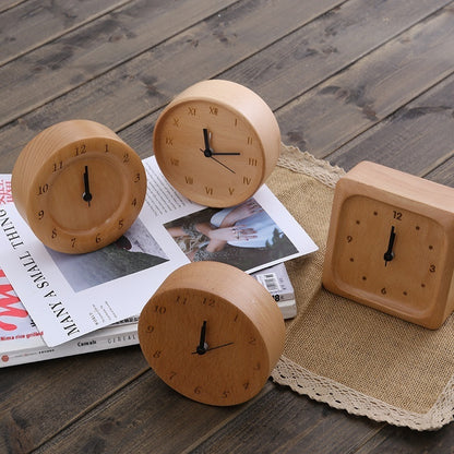 Solid Wood Clock Decoration Living Room Modern Minimalist