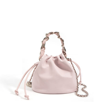 Bolso bandolera con cordón de cuero a la moda para mujer