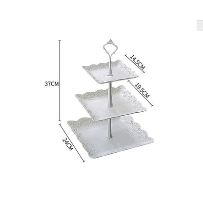 Soporte para pasteles de 3 niveles, té de la tarde, platos para fiesta de boda, vajilla, bandeja en relieve, Reino Unido