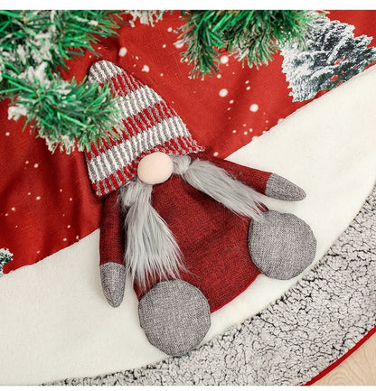 Christmas Tree Skirt Linen Tree Skirt Christmas Tree Bottom Decoration Supplies