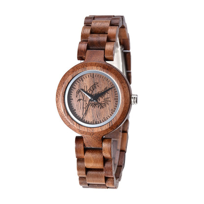 Reloj de cuarzo de moda con personalidad de tendencia de madera