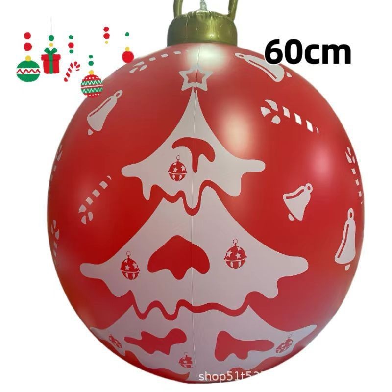 PVC Inflatable 60cm Christmas Ball Ornament Ball Venue Layout Party Atmosphere Ball Courtyard Layout