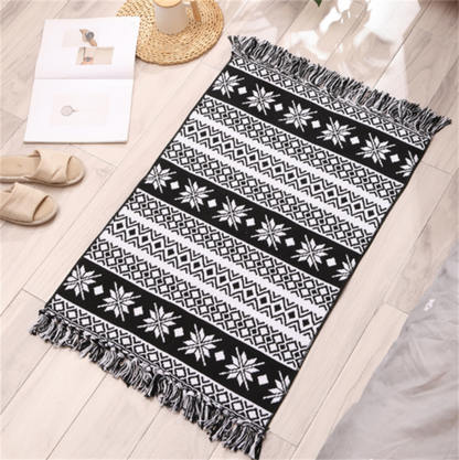 Bedroom Bedside Kitchen Long Cotton Linen Floor Mat