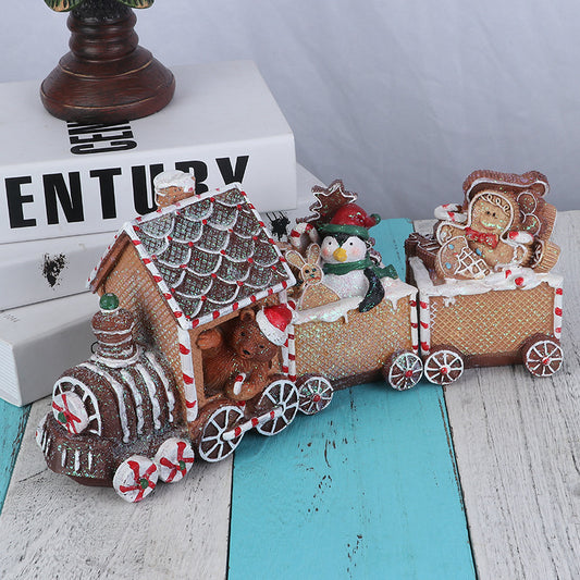 Train Christmas Decoration Resin Crafts