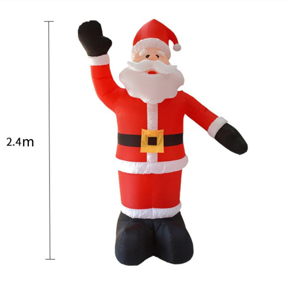 Inflatable Doll Night Light Merry Christmas Outdoor Santa Claus New Year Decoration Garden Soldier Toys Arrangement Props