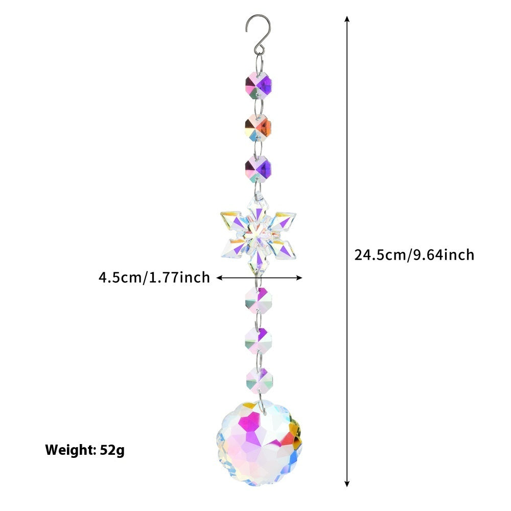 Pendentif de décoration de fenêtre en forme de flocon de neige en acrylique pour sapin de Noël