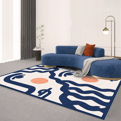 Tapis de salon simple de sens de conception d'art abstrait nordique