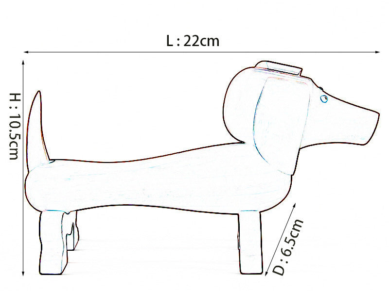 Adornos de madera para el hogar y el coche con forma de cachorro