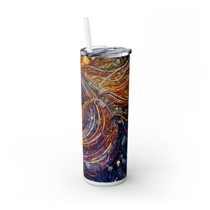 'Cyber Journeys' - The Alien Maars® Skinny Tumbler with Straw 20oz Digital Art