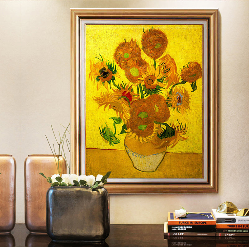 DIY 5D Van Gogh Sunflowers Diamond Mosaic Painting Cross Lower Yellow Diamond Embroider Picture Full Round Decor Diamond