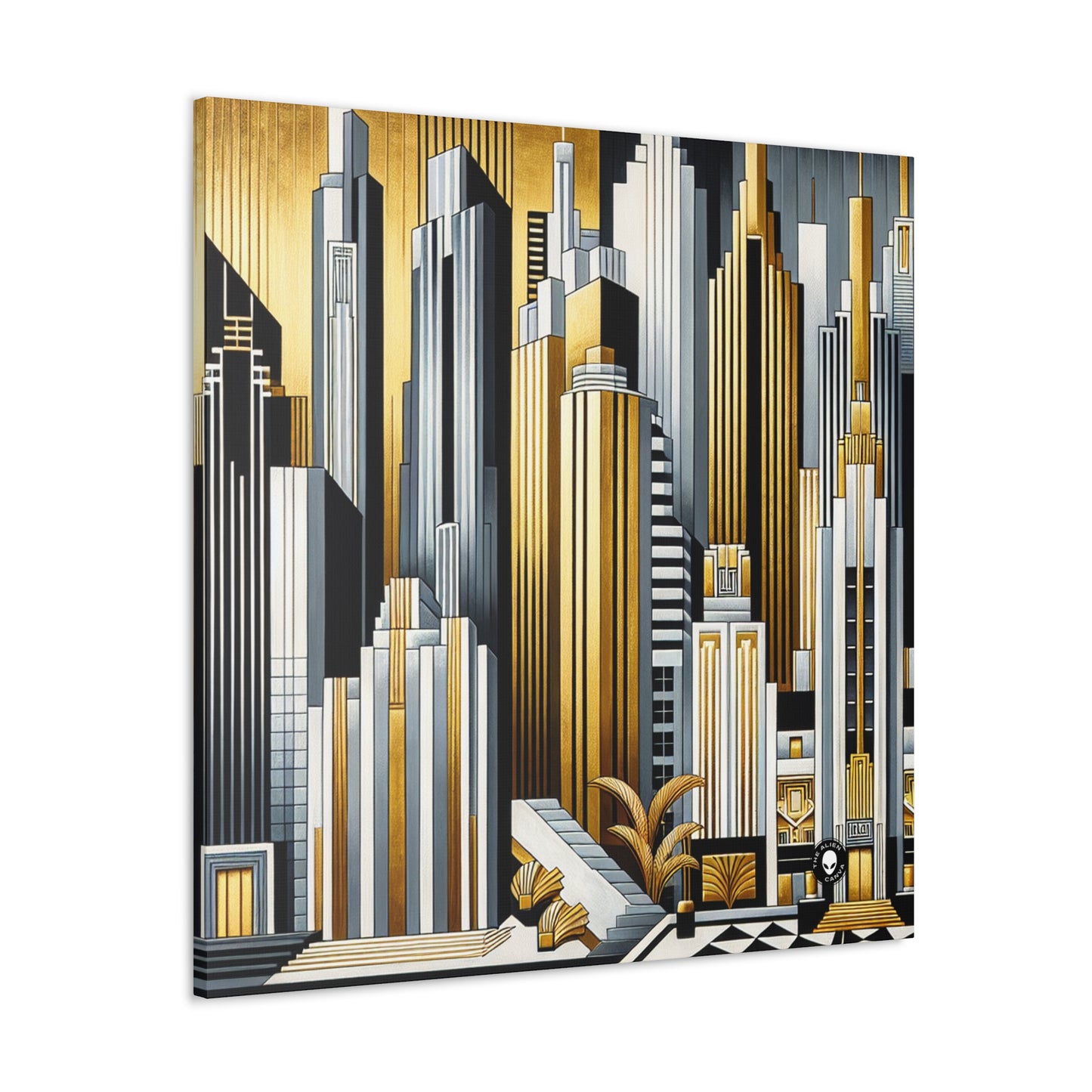 "Artistic Deco Dreamscape" - El Alien Canva Art Deco