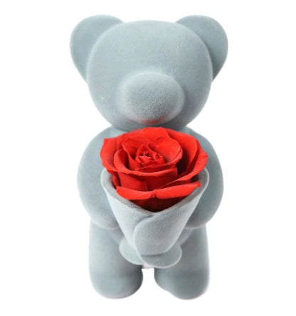 Eternal Life Rose Bear Bear Flower Sweetheart Bear Teach Christmas Gift Doll Bear