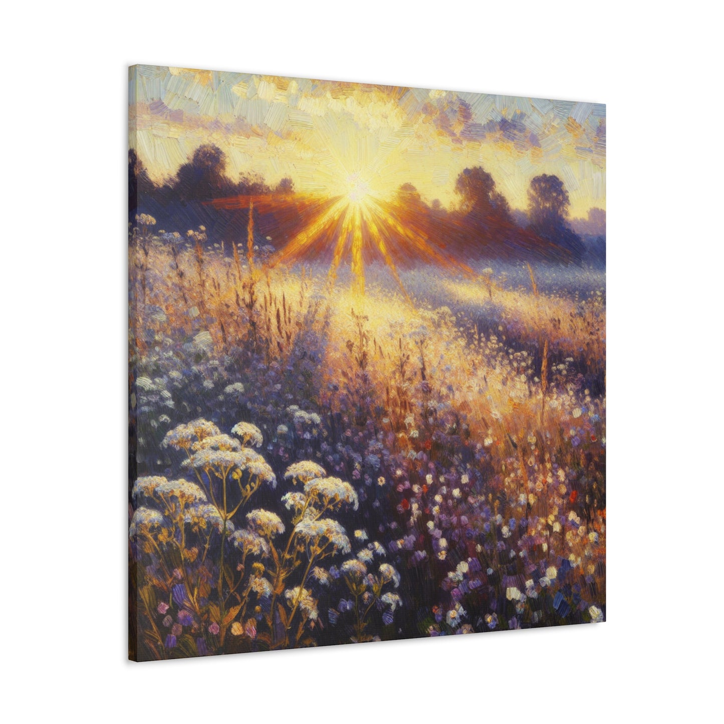 "Wildflower Sunrise" - The Alien Canva Impressionism Style