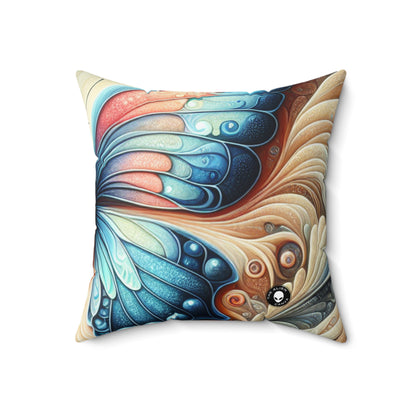 "Butterfly Transformation" - The Alien Spun Polyester Square Pillow Symbolism