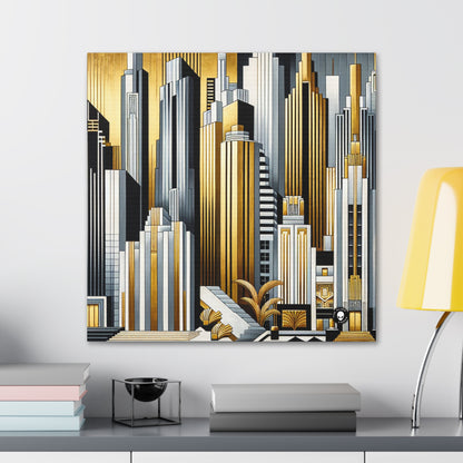 "Artistic Deco Dreamscape" - L'Alien Canva Art Déco