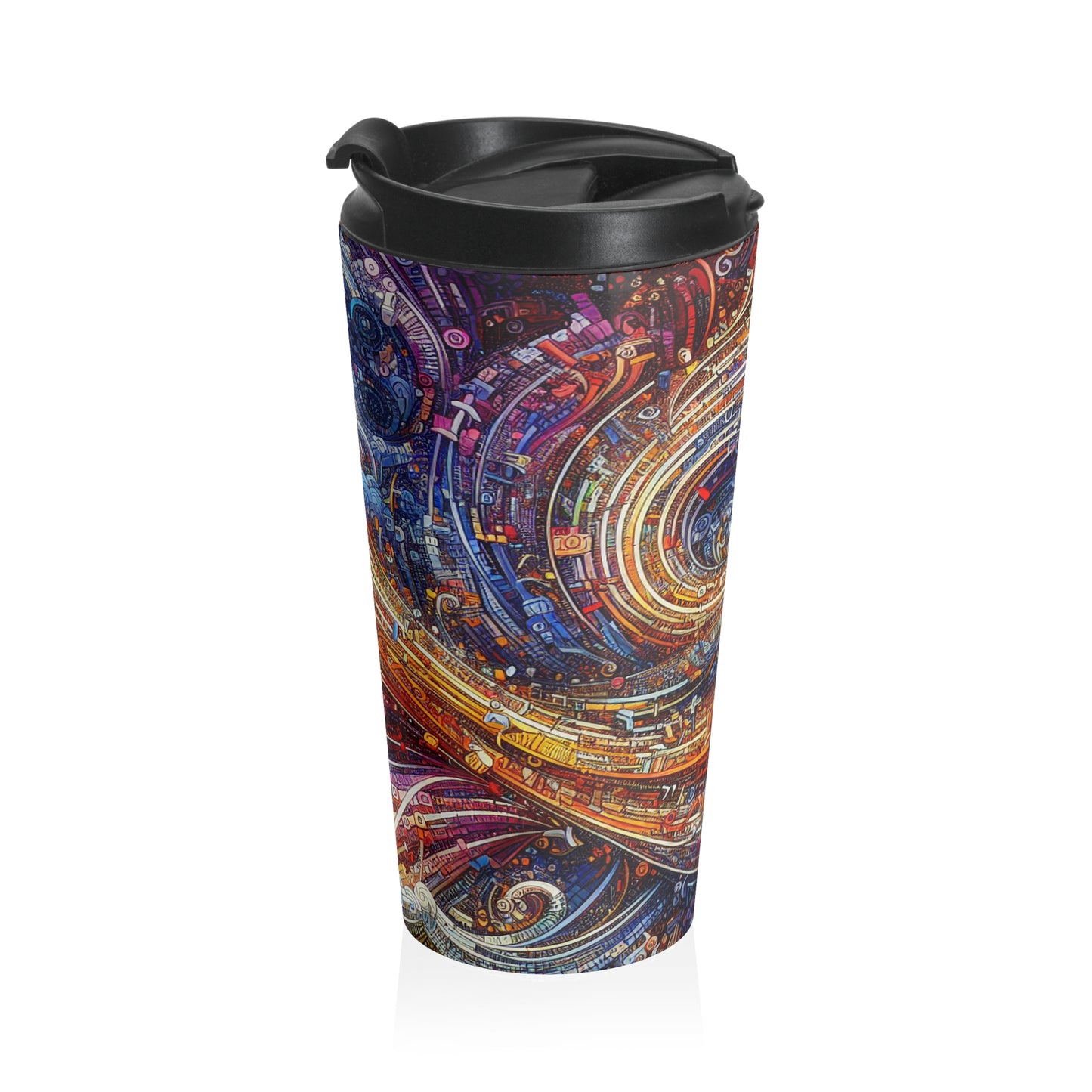 'Cyber Journeys' - The Alien Stainless Steel Travel Mug Digital Art