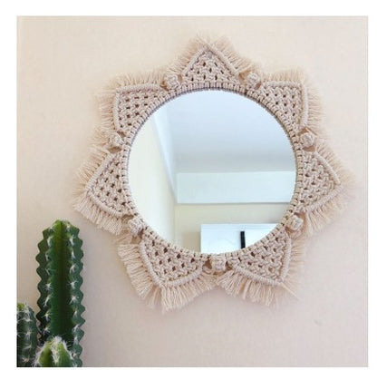 Tournesol. INS – miroir en forme de cœur pour fille scandinave, tapisserie faite à la main, anneau de miroir cosmétique, décoration de la maison