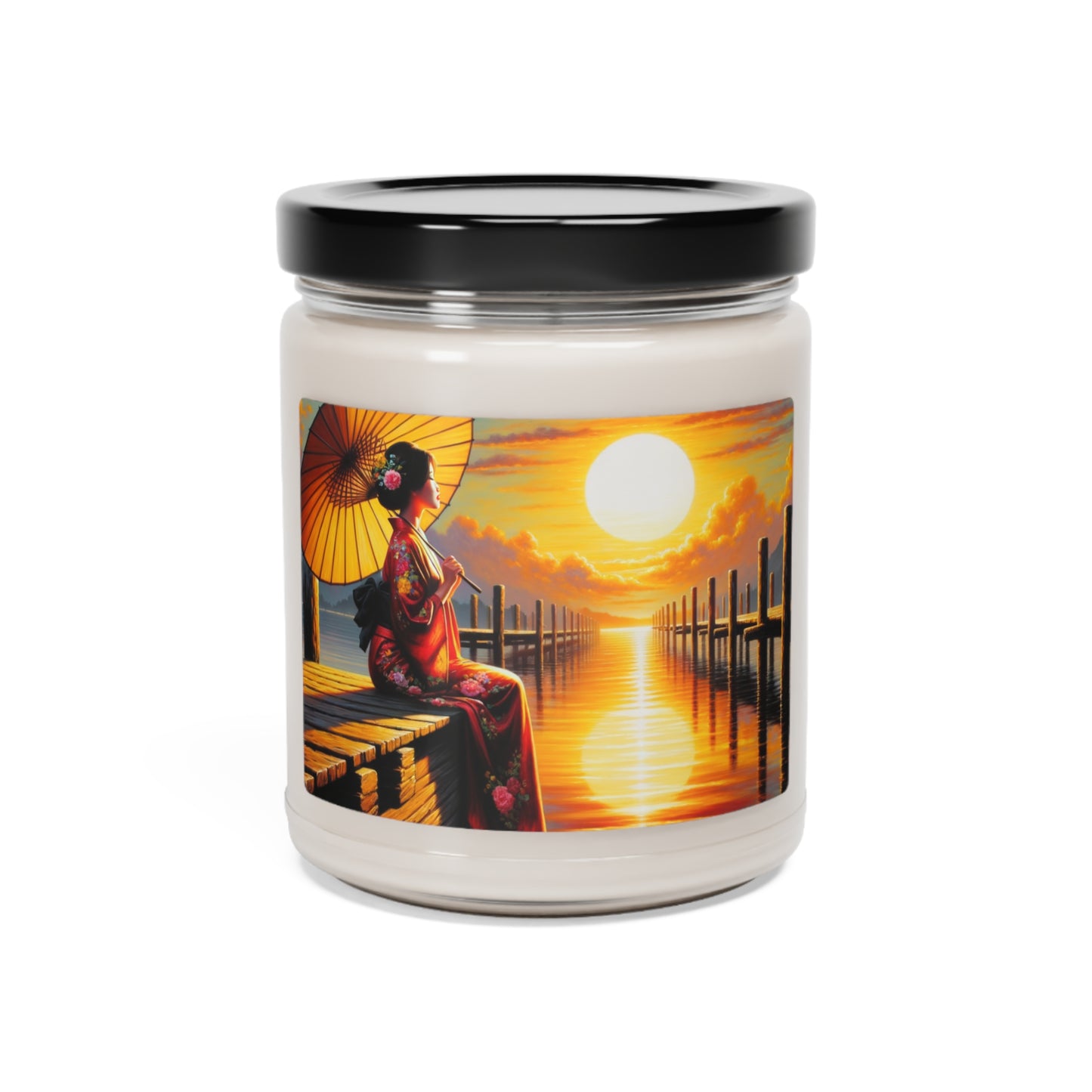 "Golden Reflections" - The Alien Scented Soy Candle 9oz Impressionism Style