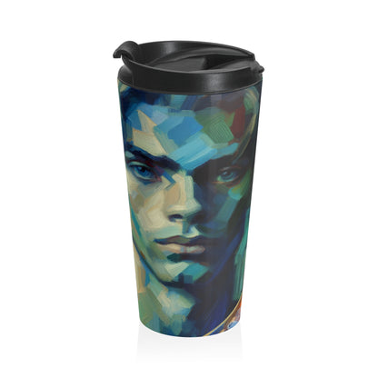 "Soothing Gaze" - The Alien Stainless Steel Travel Mug Expressionism Style