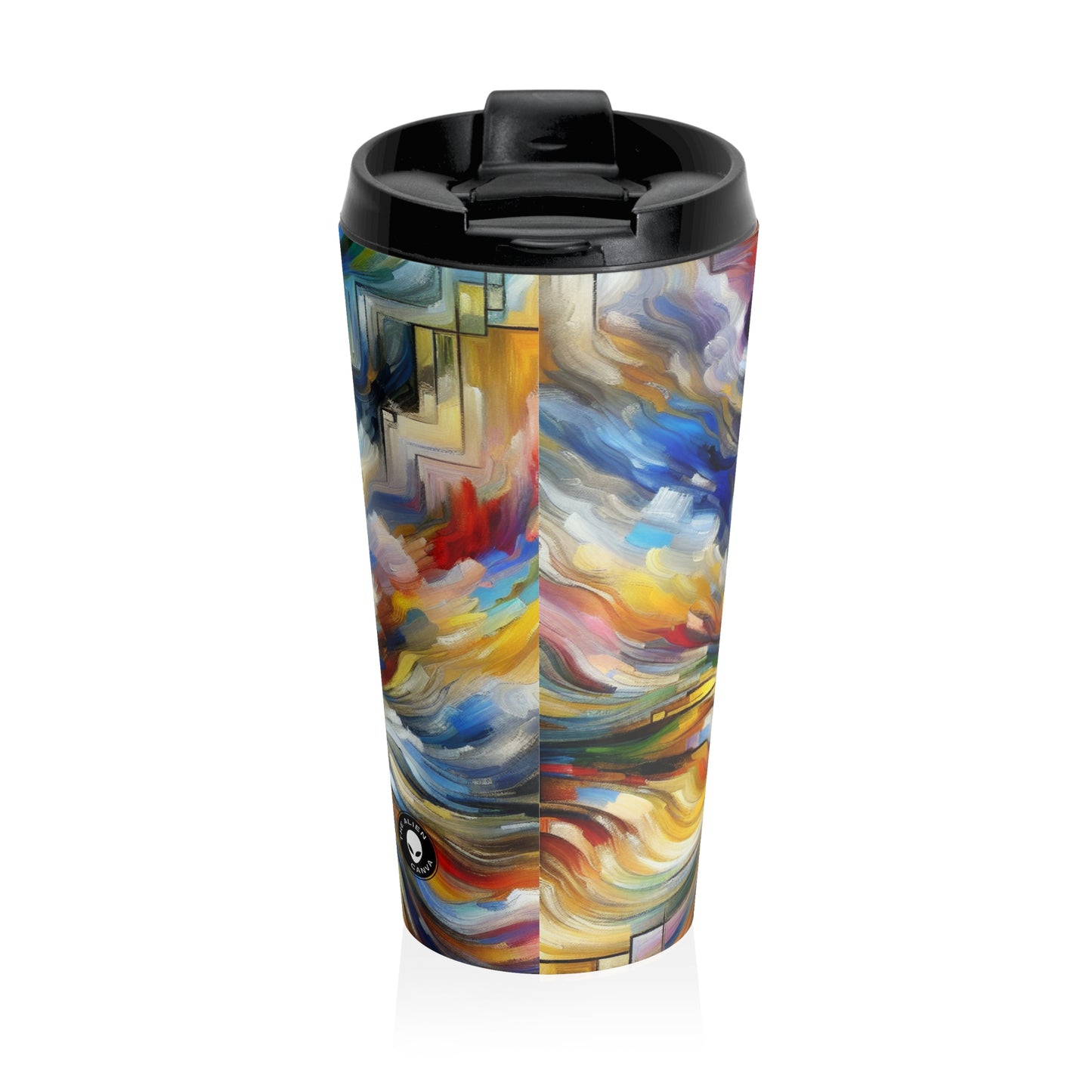 "Storm of Emotions" - The Alien Stainless Steel Travel Mug Expressionism