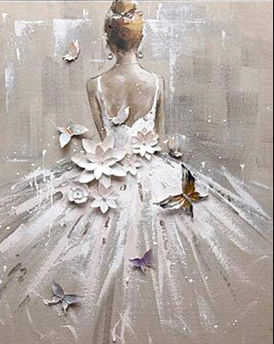 5D Diamond Painting - Lady In White