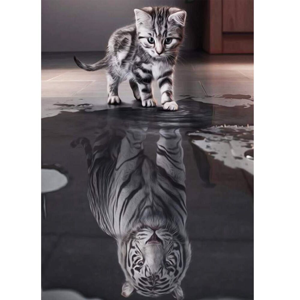 5D DIY Diamond Painting Tiger Square Round Embroidery