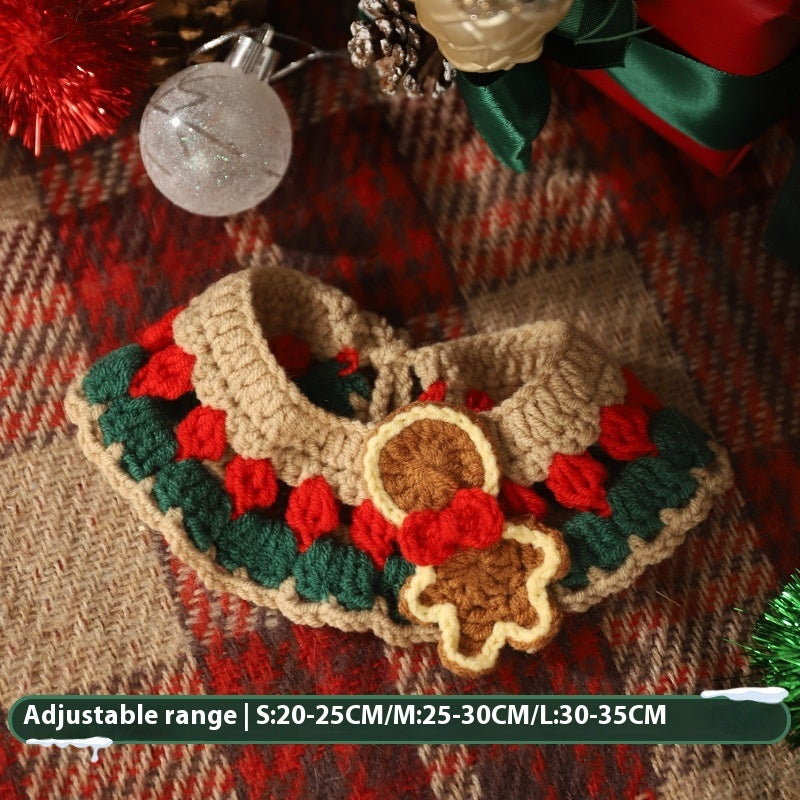 Ropa para gatos, bufanda para mascotas, collar para títeres, sombrero, decoración, bufanda de invierno para perros, Navidad