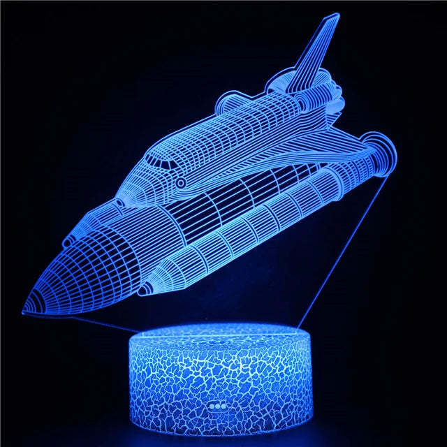 Spaceship Rocket Astronaut Series 3D Table Lamp