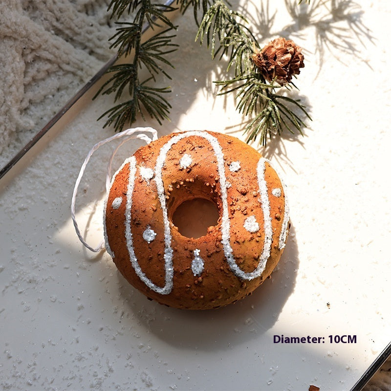 Pendentif boule de Noël en pain d'épice Ins Style pour sapin de Noël, ornements de célébrités Internet à faire soi-même