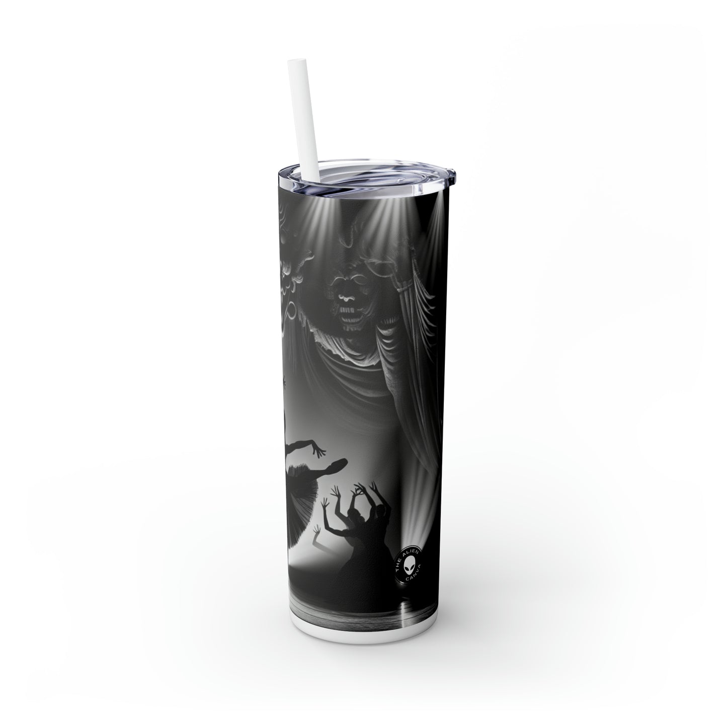 "Dance in the Spotlight". - The Alien Maars® Skinny Tumbler with Straw 20oz