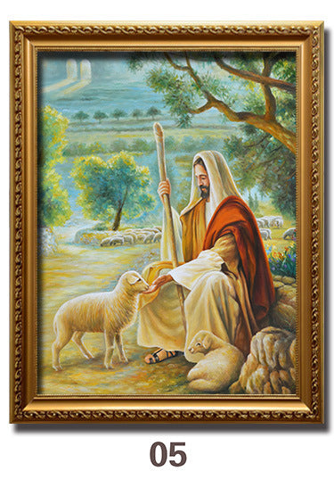 Portrait de Jésus Emmanuel Seigneur Peinture décorative chrétienne