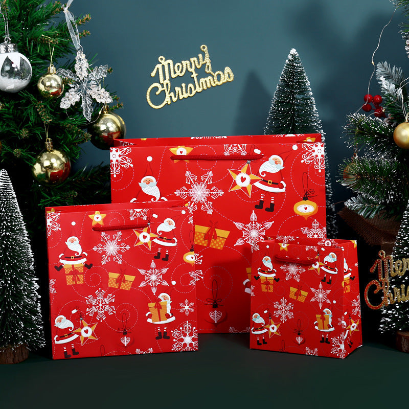 Christmas Gift Tote Bag Made Of White Cardboard