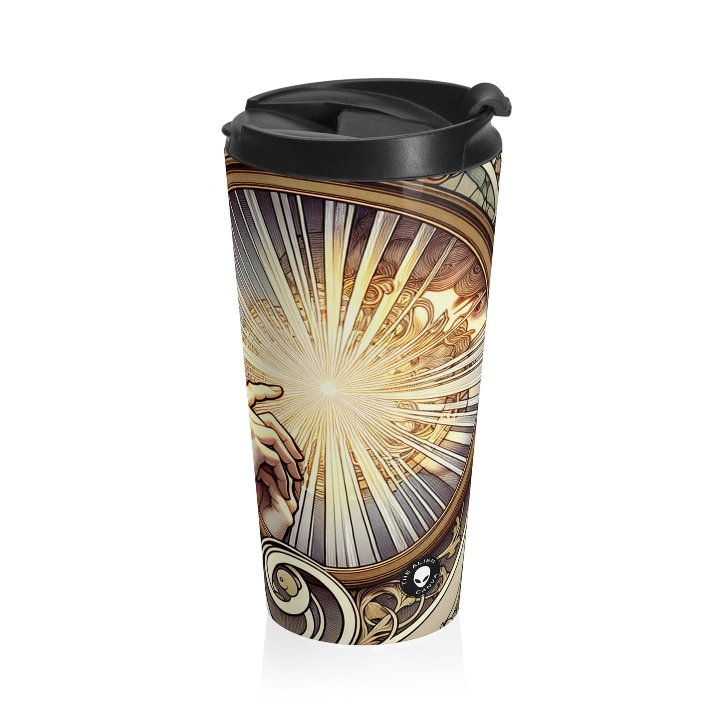 "Reflection of Beauty" - The Alien Stainless Steel Travel Mug Art Nouveau