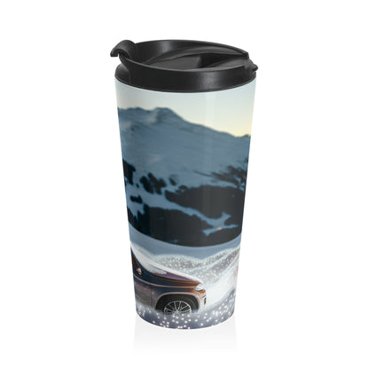 "Winter Hideaway" - The Alien Stainless Steel Travel Mug Photorealism Style