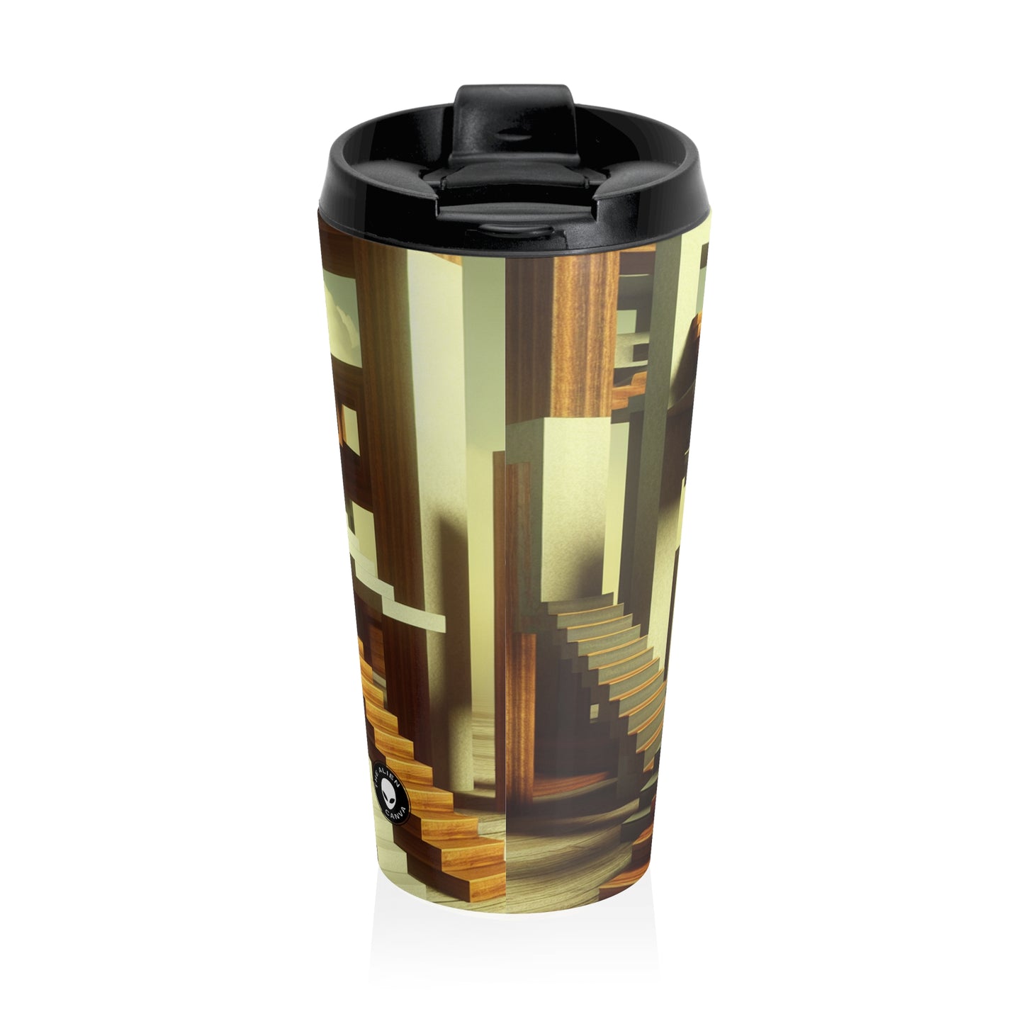 "The Stairway to Paradox" - The Alien Stainless Steel Travel Mug