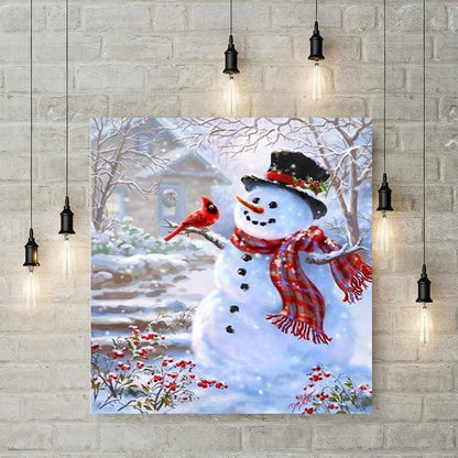 5D Diamond Painting -  Schneemann