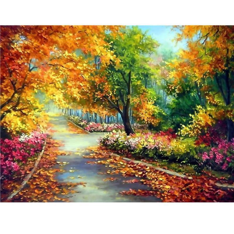 5D Diamond Painting - Herbstlandschaft