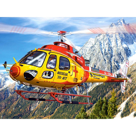 5d Diamond Painting Helicopter Square DIY Diamond Landscape Painting