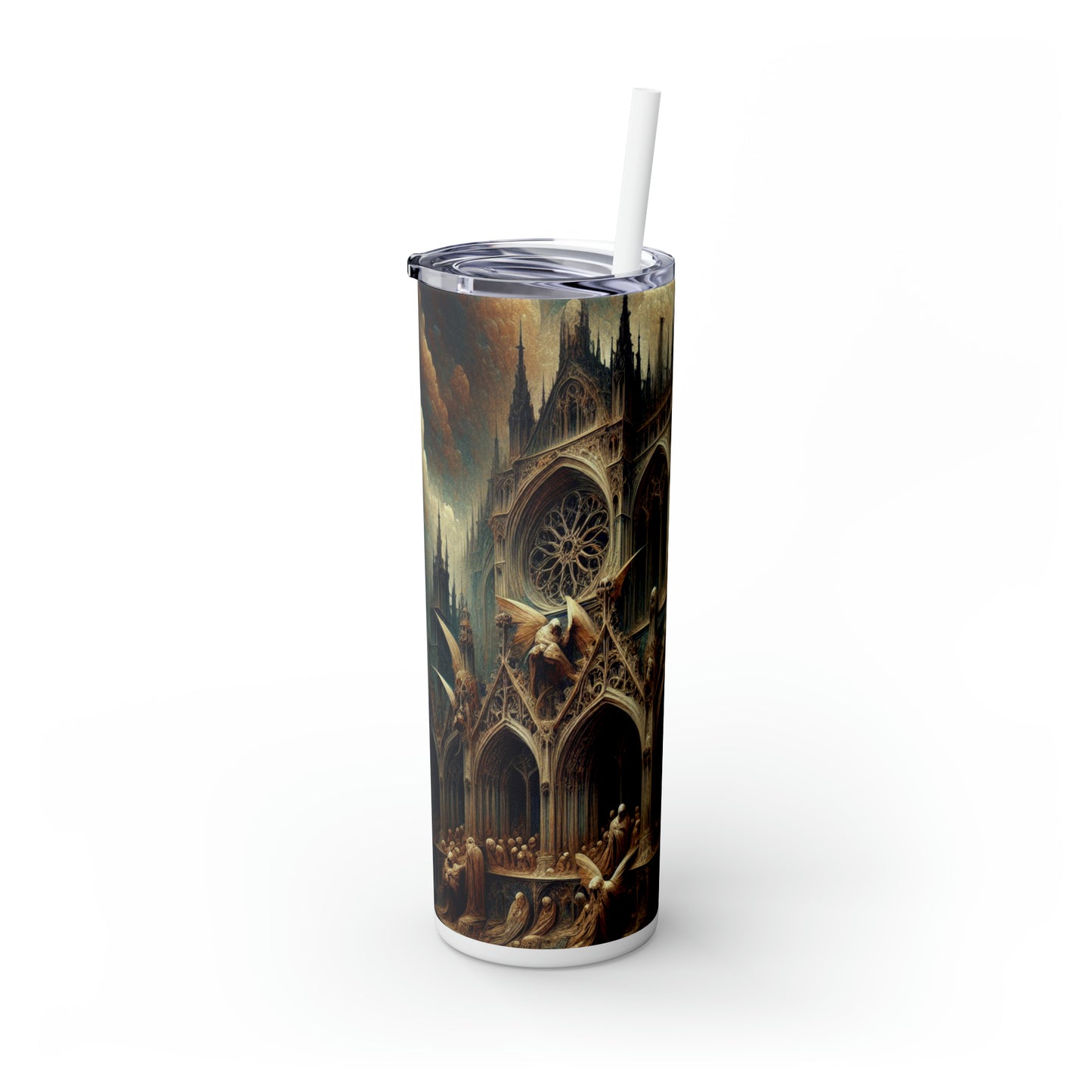 - The Alien Maars® Skinny Tumbler with Straw 20oz Gothic Art