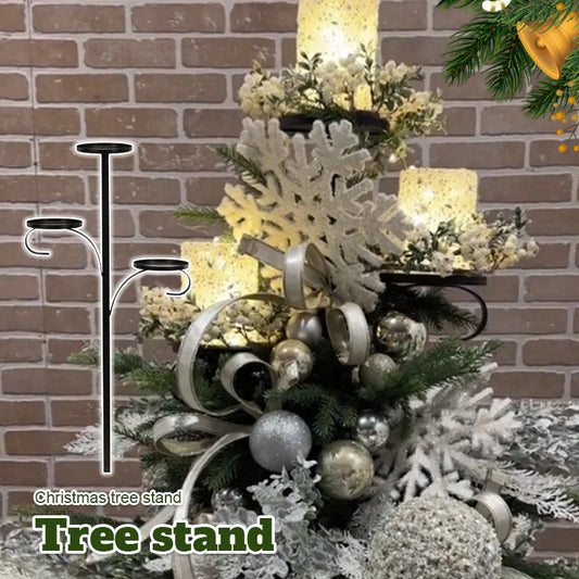 Christmas Candlestick Tree Top Wrought Iron Decoration