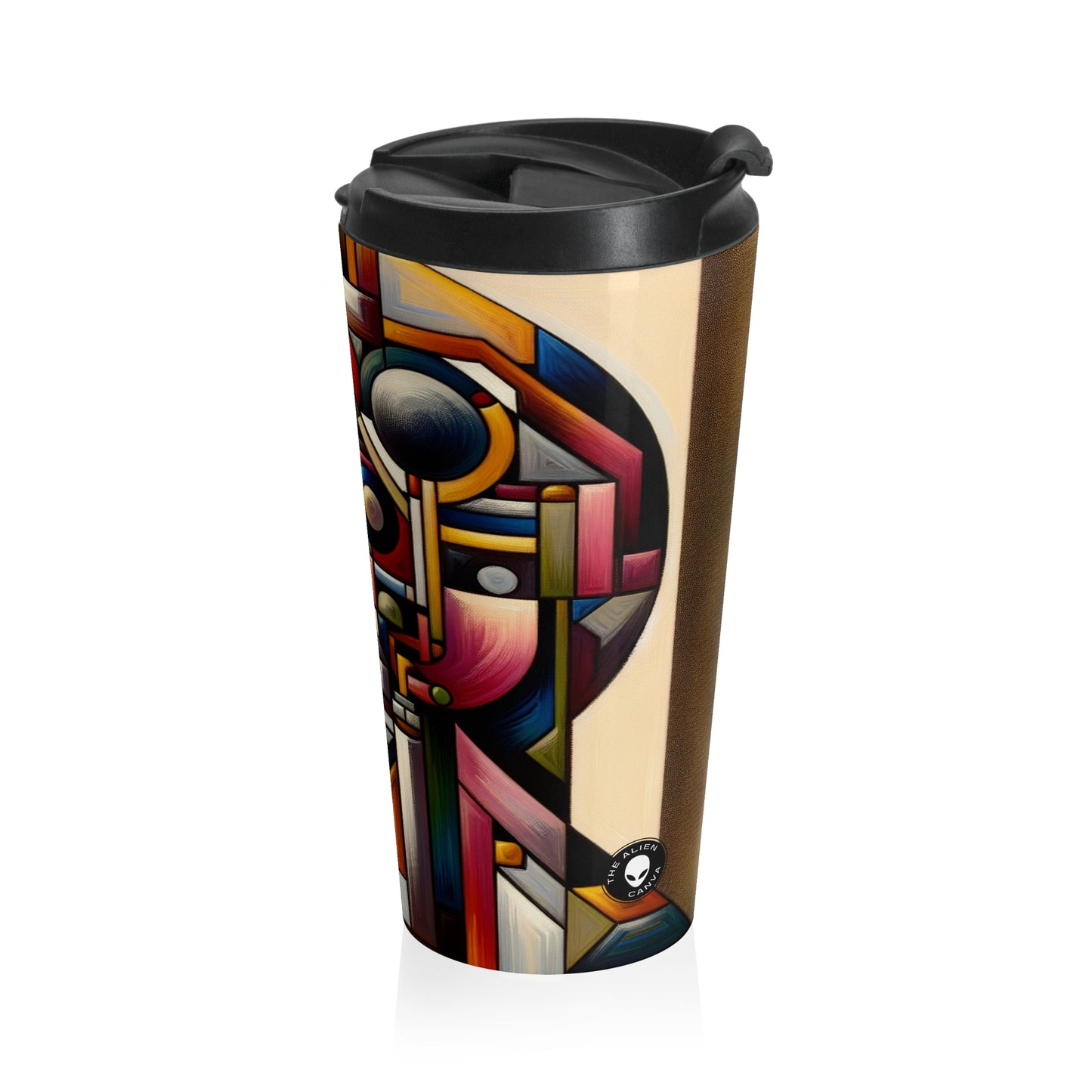 "My Cubist Reflection" - The Alien Stainless Steel Travel Mug Cubism